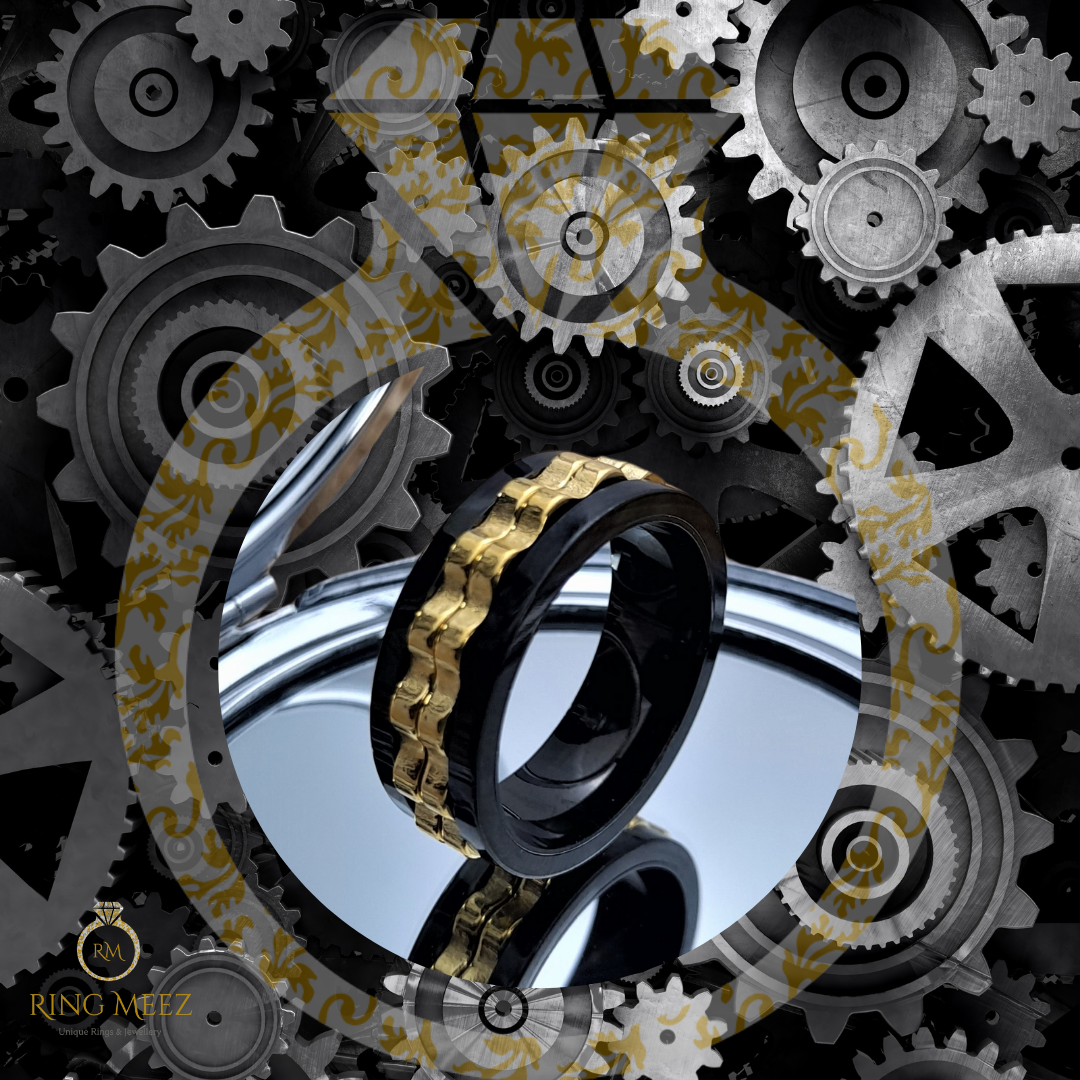 The Black & Gold Gear-Cog Spinner