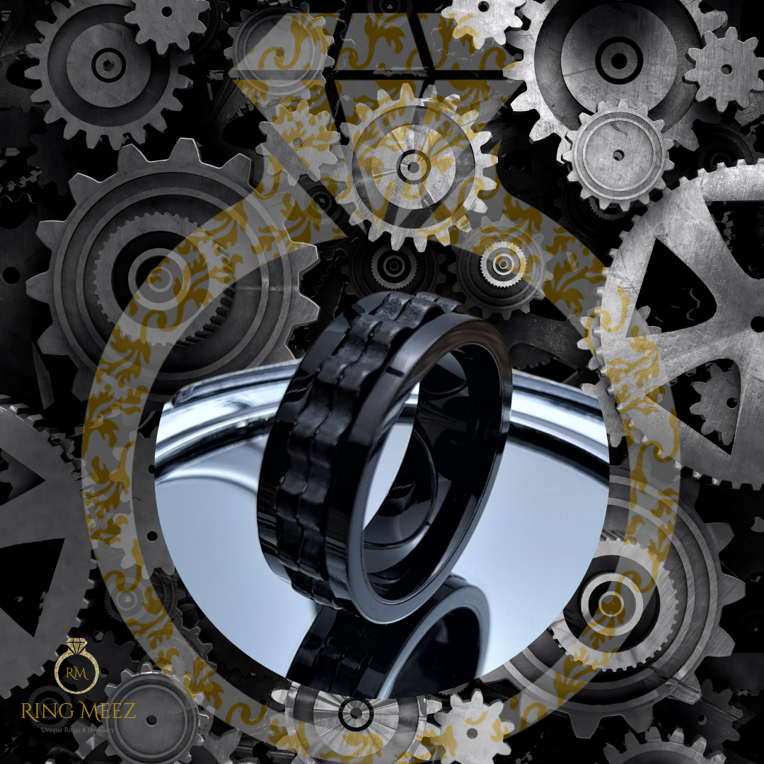 The Black On Black Gear-Cog Spinner